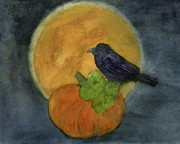 Quoth the Raven Upon a Pumpkin Painting by Elizabeth Reich Quoth the Raven Upon a Pumpkin Painting by Elizabeth Reich