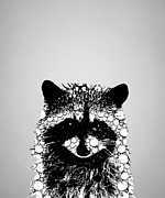 Raccoon 26 Mixed Media by Lucie Dumas