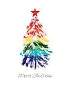 Rainbow Christmas Tree- Art by Linda Woods Digital Art by Linda Woods