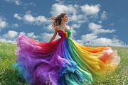 Rainbow Dress Digital Art by Lisa Yount