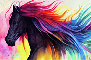Rainbow Stallion Painting by Tina LeCour Rainbow Stallion Painting by Tina LeCour