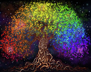 Rainbow Tree of Life Digital Art by Kevin Middleton