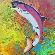 Rainbow trout Painting by Benjamin Ragland