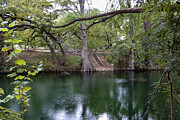 Raindrops on Blanco River with Lush Canopy in Wimberley Photograph by Brigitte Blanchette Thompson