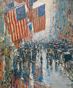 Rainy Day, Fifth Avenue Painting by Childe Hassam