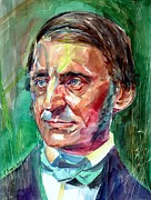 Ralph Waldo Emerson Portrait Painting by Suzann Sines
