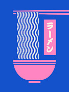 Ramen Minimal - Blue Digital Art by Organic Synthesis