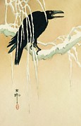 Raven in winter - Ikeda Koson Painting by Aesthetics Store