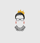 RBG Ruth Bader Ginsburg Drawing Painting by Tony Rubino RBG Ruth Bader Ginsburg Drawing Painting by Tony Rubino