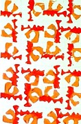 Red and Gold Notecards Painting by Suzanne Berthier