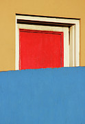 Red Door and Colored Walls Photograph by Prakash Ghai