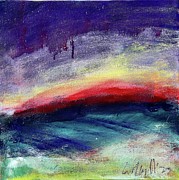 Red Horizon Painting by Les Leffingwell