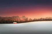 Red hut in the snow Photograph by Dejan Travica Red hut in the snow Photograph by Dejan Travica