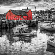 Red Motif #1 Against Monochrome Waters - Color Splash Photograph by Gregory Ballos Red Motif #1 Against Monochrome Waters - Color Splash Photograph by Gregory Ballos