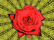 Red Rose Abstract Digital Art by David McKinney Red Rose Abstract Digital Art by David McKinney