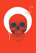 Red Skull Drawing by Balazs Solti Red Skull Drawing by Balazs Solti