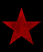 Red Star Retro Digital Art by Flippin Sweet Gear