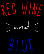 Red Wine And Blue Digital Art by Flippin Sweet Gear