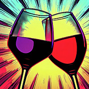 Red Wine Pop Art III Photograph by David Letts