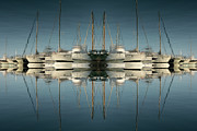 Reflections of sailboats in blue seawater Photograph by Adriana Mueller Reflections of sailboats in blue seawater Photograph by Adriana Mueller