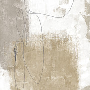 Refuge Neutral Abstract - Art by Linda Woods Mixed Media by Linda Woods