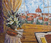 Rehearsal Break Painting by Linda Donlin
