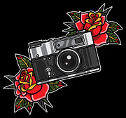Retro analog camera with flower decoration Digital Art by Mister Tee