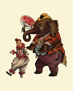 Retro circus scene Digital Art by Madame Memento