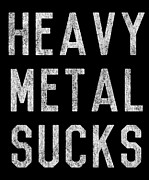 Retro Heavy Metal Sucks Digital Art by Flippin Sweet Gear