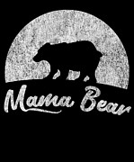 Retro Mama Bear Digital Art by Flippin Sweet Gear