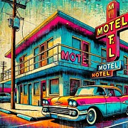 Retro Motel Digital Art by Retro Movie Posters