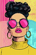 Retro Pop Diva Digital Art by Matthias Hauser