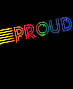 Retro Proud Rainbow Gay Pride Dripping Paint Digital Art by Flippin Sweet Gear