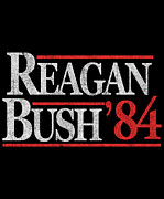 Retro Reagan Bush 1984 Digital Art by Flippin Sweet Gear