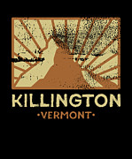 Retro Vintage Killington DesignDistressed Graphic Drawing by Noirty Designs