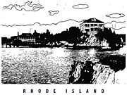 Rhode Island in Black and White Digital Art by Long Shot