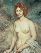 Ricard Canals/ Flora - 20th Century. Painting by Ricard Canals -1876-1931-