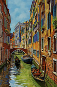 Riflessi Verdi A Venezia Painting by Guido Borelli