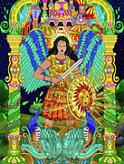 Rintala -  Angel of Sanctuary Painting by Pablo Amaringo Inspired
