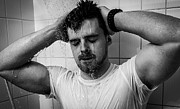 Robbie, stressed in the shower Photograph by JJ Whitley Robbie, stressed in the shower Photograph by JJ Whitley