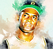 Roberto Clemente Digital Art by Charlie Roman Roberto Clemente Digital Art by Charlie Roman
