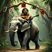 Rock and Roll Safari #1 Digital Art by Steve Mitchell Rock and Roll Safari #1 Digital Art by Steve Mitchell