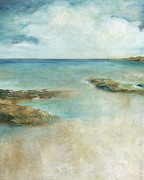 Rocky Beach Painting by Carol Robinson