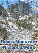 Rocky Mountain National Park Map Poster Mixed Media by Dan Sproul Rocky Mountain National Park Map Poster Mixed Media by Dan Sproul