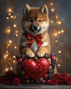Romantic Valentine's Pet Art Digital Art by Ben Tomball