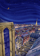 Rooftops of Paris VI Painting by Scott Kirby