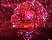 Rose Moon Rising Painting by Christina Knight