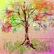 Rosy Tree Awakens Digital Art by Lois Bryan