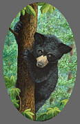 Rowan's Bear, Oval Painting by Sarah Irland