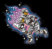 Rugby Astronaut Slam Digital Art by Mister Tee